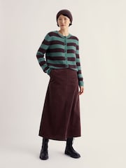 Seasalt Cornwall Brown Window Wren Cord Midi Skirt - Image 1 of 5