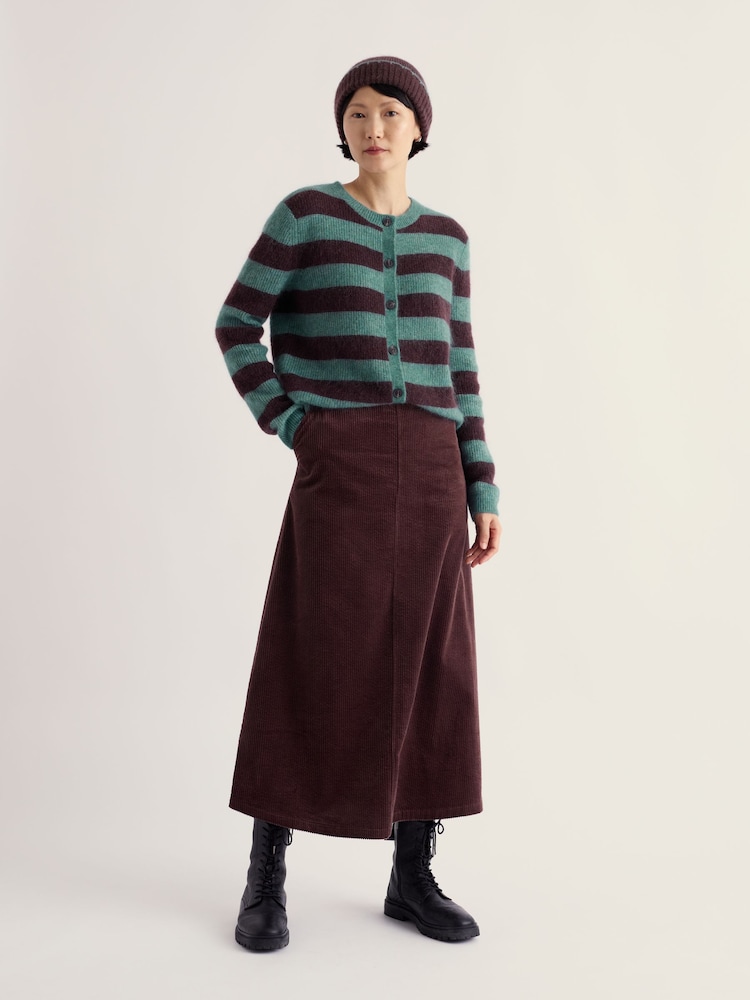 Seasalt Cornwall Brown Window Wren Cord Midi Skirt - Image 1 of 5 Seasalt Cornwall Brown Window Wren Cord Midi Skirt - Image 1 of 5
