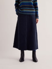 Seasalt Cornwall Blue Window Wren Cord Midi Skirt - Image 2 of 5
