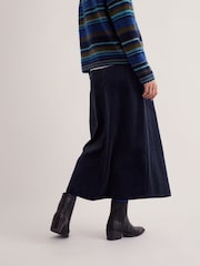 Seasalt Cornwall Blue Window Wren Cord Midi Skirt - Image 3 of 5