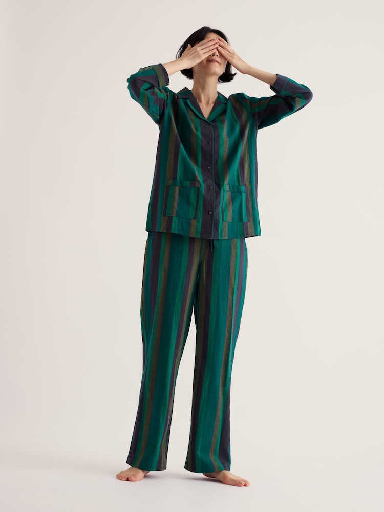 Seasalt Cornwall Blue Sailing Moon Pyjamas - Image 1 of 7 Seasalt Cornwall Blue Sailing Moon Pyjamas - Image 1 of 7