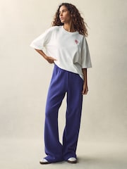 adidas White Graphic Oversized T-Shirt - Image 2 of 5