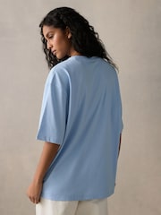 Azul - adidas Graphic Oversized T-Shirt - Imagen 4 de 5