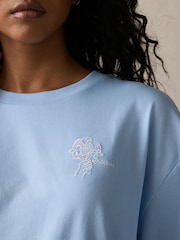 Azul - adidas Graphic Oversized T-Shirt - Imagen 5 de 5