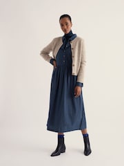 Seasalt Cornwall Blue Petite Fleet Long Sleeve Dress - Image 1 of 5
