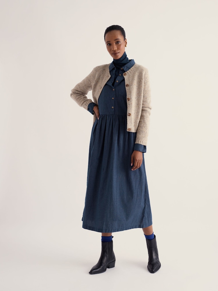 Seasalt Cornwall Blue Petite Fleet Long Sleeve Dress - Image 1 of 5