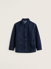 Seasalt Cornwall Blue Petite Croplands Denim Jacket - Image 1 of 2