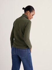 Seasalt Cornwall Dark Green Landing Roll Neck Top - Image 3 of 5