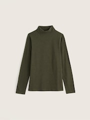 Seasalt Cornwall Dark Green Landing Roll Neck Top - Image 4 of 5