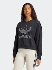 adidas originals Black Snake Print 100% Cotton Sweatshirt - Image 1 of 6