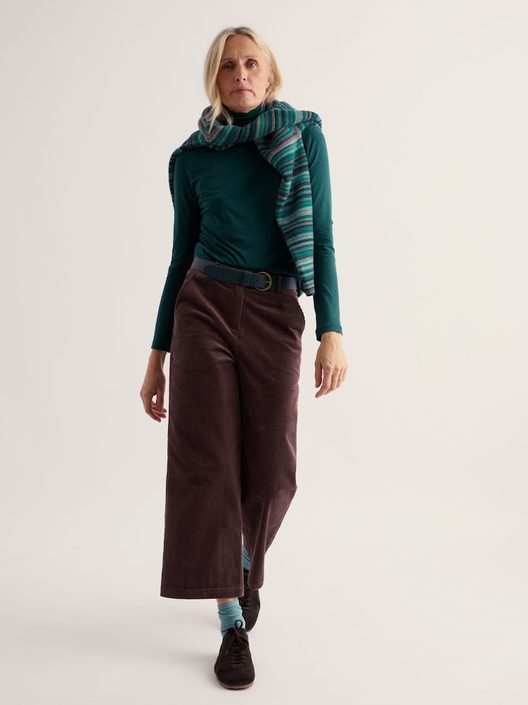 Seasalt Cornwall Green Landing Roll Neck Top - Image 2 of 5 Seasalt Cornwall Green Landing Roll Neck Top - Image 2 of 5