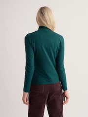 Seasalt Cornwall Green Landing Roll Neck Top - Image 3 of 5