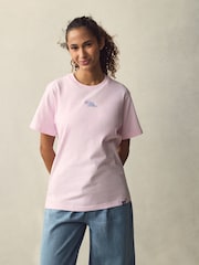 adidas Pink Lougne Mini Graphic T-Shirt - Image 1 of 5