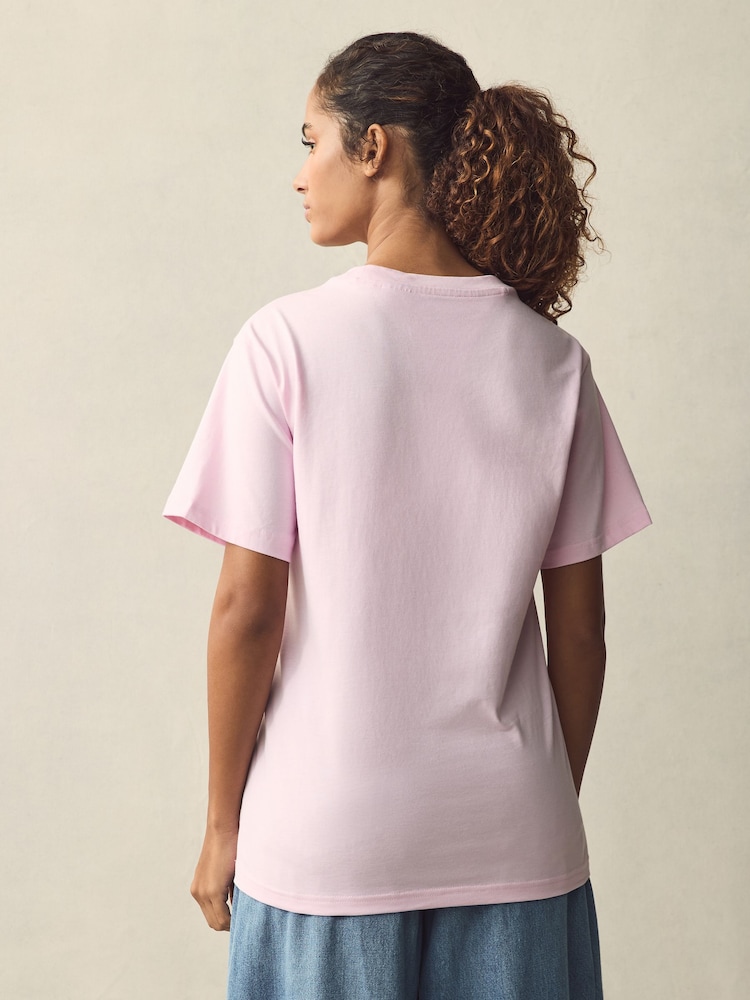 adidas Pink Lougne Mini Graphic T-Shirt - Image 2 of 5