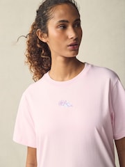adidas Pink Lougne Mini Graphic T-Shirt - Image 3 of 5