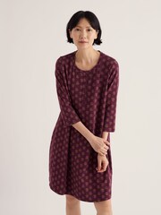 Seasalt Cornwall Purple Star Chart Jersey Nightdress - Image 2 of 5
