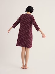 Seasalt Cornwall Purple Star Chart Jersey Nightdress - Image 3 of 5