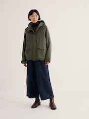 Seasalt Cornwall Green Portheras Oversized Waterproof Jacket - Image 1 of 5
