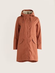 Seasalt Cornwall Brown Tall Petite Plant Hunter Waterproof Parka Coat - Image 4 of 5