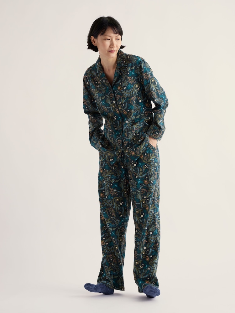 Seasalt Cornwall Blue Song Bird Pyjamas - Image 2 of 7 Seasalt Cornwall Blue Song Bird Pyjamas - Image 2 of 7