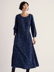 Seasalt Cornwall Blue Pier View 3/4 Sleeve Dress - Image 1 of 5