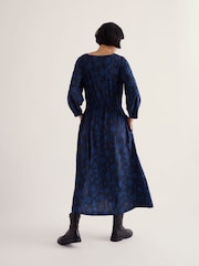 Seasalt Cornwall Blue Pier View 3/4 Sleeve Dress - Image 3 of 5