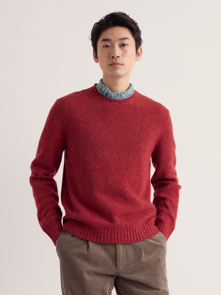 Seasalt Cornwall Red Trowan Crew Neck Jumper - Image 2 of 5 Seasalt Cornwall Red Trowan Crew Neck Jumper - Image 2 of 5