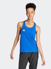 adidas Dark Blue Adizero Tank Vest - Image 1 of 8