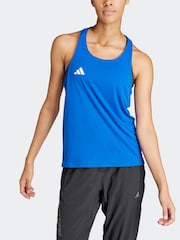 adidas Dark Blue Adizero Tank Vest - Image 4 of 8