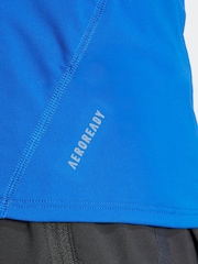 adidas Dark Blue Adizero Tank Vest - Image 6 of 8