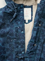 Seasalt Cornwall Blue Floral Plant Hunter Cotton Waterproof Coat - Image 5 of 5