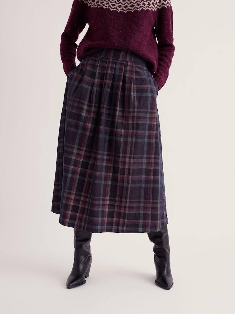 Seasalt Cornwall Purple Day Dream Cord Midi Skirt - Image 2 of 5