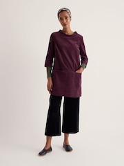 Seasalt Cornwall Purple Sail By The Stars Needlecord Tunic - Image 1 of 5