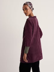 Seasalt Cornwall Purple Sail By The Stars Needlecord Tunic - Image 3 of 5