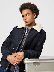 Wrangler Black Corduroy Aviator 100% Cotton Jacket - Image 4 of 5