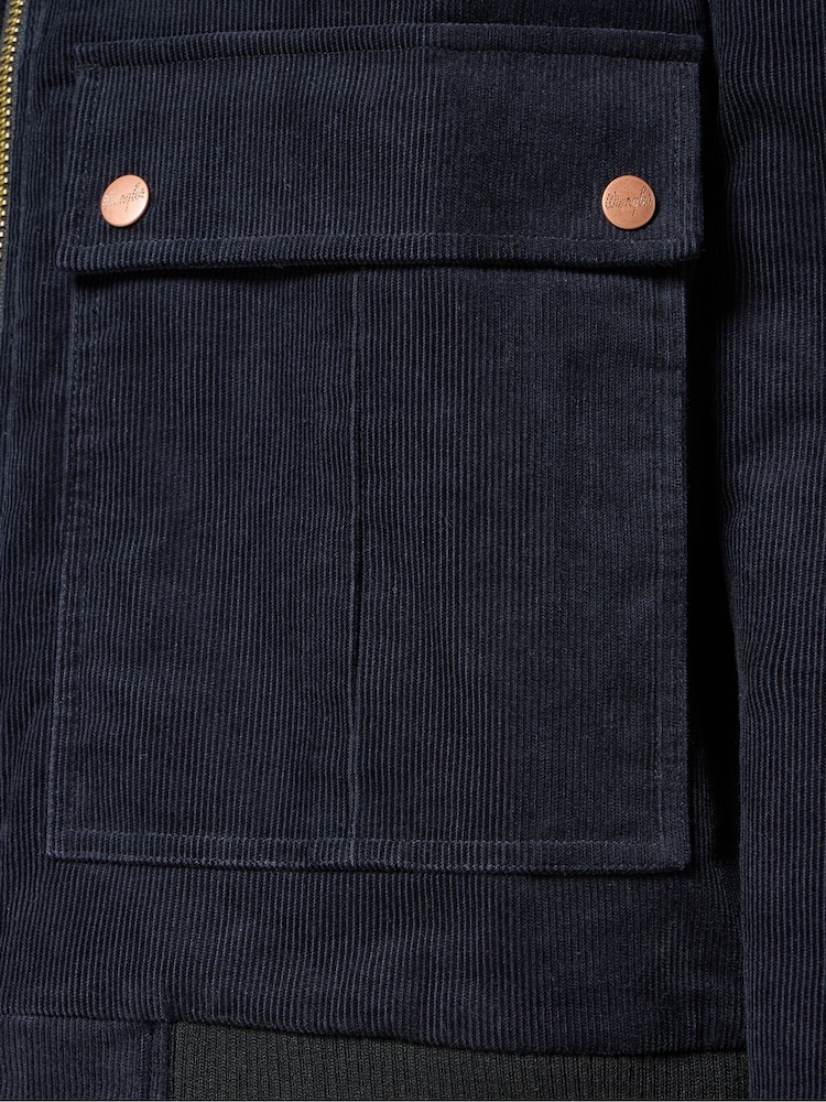 Wrangler Black Corduroy Aviator 100% Cotton Jacket - Image 5 of 5