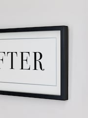 Black/White Est 2025 Happily Ever After Wedding Slogan Wall Art - Image 3 of 6