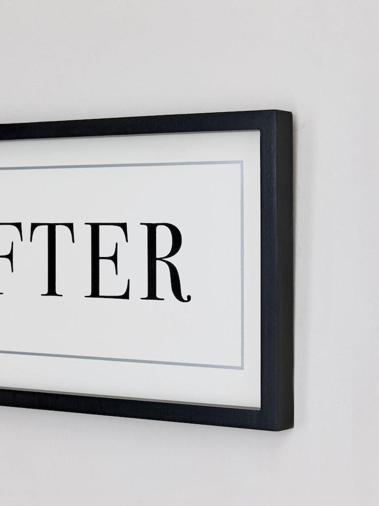 Black/White Est 2025 Happily Ever After Wedding Slogan Wall Art - Image 3 of 6