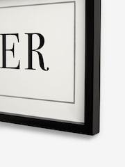 Black/White Est 2025 Happily Ever After Wedding Slogan Wall Art - Image 5 of 6