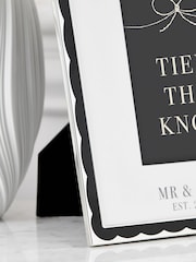 Black/White Mr and Mrs Est 2025 Wedding Photo Frame - Image 5 of 5