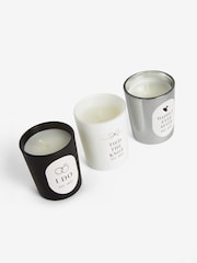 Black/White Mr and Mrs Est 2025 Wedding Pure Linen Set of 3 Scented Candle - Image 4 of 4