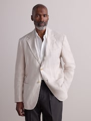 Neutral Regular Fit Signature Textured Blazer - Image 2 of 5