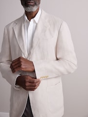 Neutral Regular Fit Signature Textured Blazer - Image 5 of 5