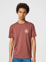 Rot - Wrangler Graphic 100% Cotton T-Shirt - Bild 1 von 5