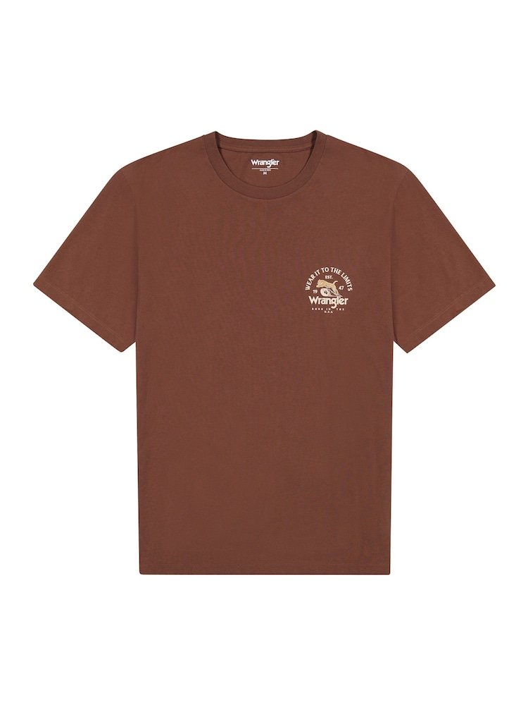 Rot - Wrangler Graphic 100% Cotton T-Shirt - Bild 5 von 5