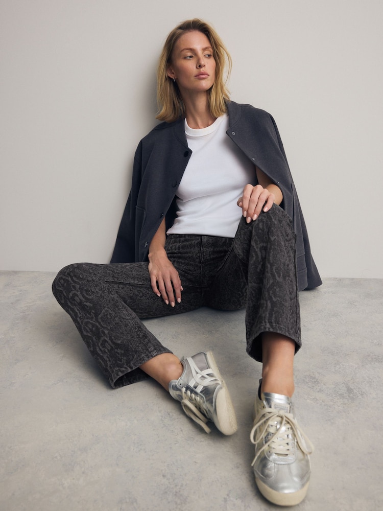 Black Snake Straight Leg 100% Cotton Jeans - Image 1 of 8