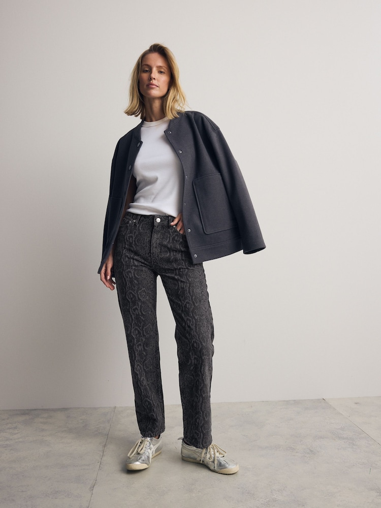Black Snake Straight Leg 100% Cotton Jeans - Image 2 of 8
