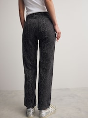 Black Snake Straight Leg 100% Cotton Jeans - Image 3 of 8