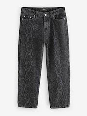 Black Snake Straight Leg 100% Cotton Jeans - Image 5 of 8