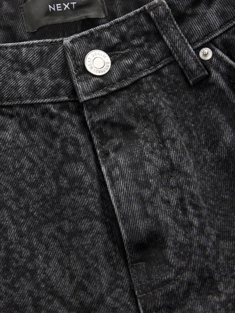 Negre efect șarpe - Croială dreaptă 100% Cotton Jeans - Image 6 of 8